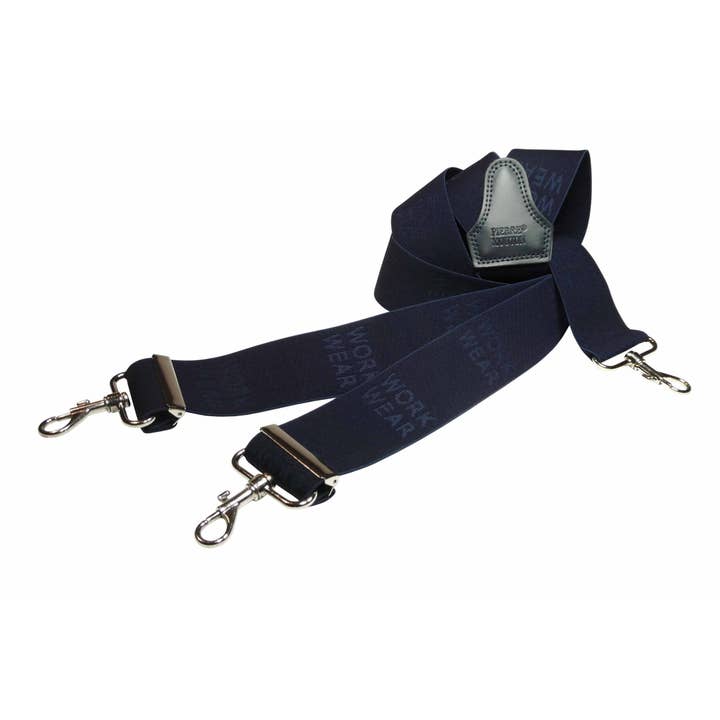 Pierre Mouton – wholesale Bälte - Unisex – Arbetskläder hängslen Blå 3/Krokar 140cm | Handgjord