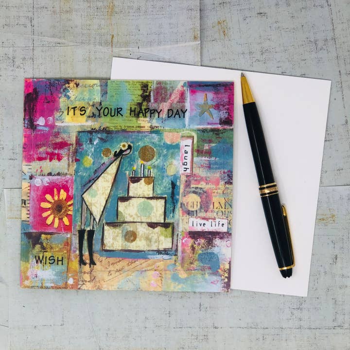 WISH NOTECARD for wholesale by Vintage Girl Designs LLC