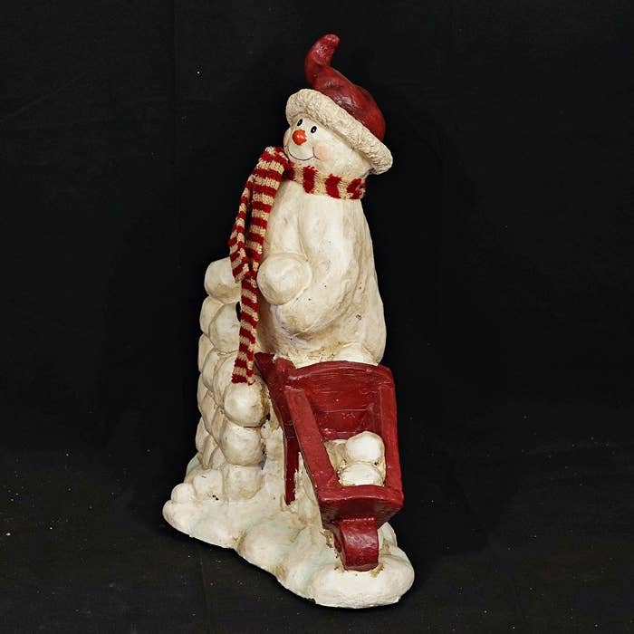 Impressive Enterprises, Inc. - Wholesale Christmas Decoration - M2837- 12"x 16" Paper Mache Snowman w.slide-1/2pcs