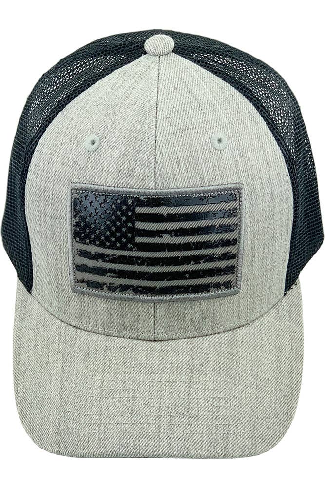 Hana - Wholesale Trucker Hat - Women's - Flag Flat UV Print Patch Mesh Back American Flag Ballcap10