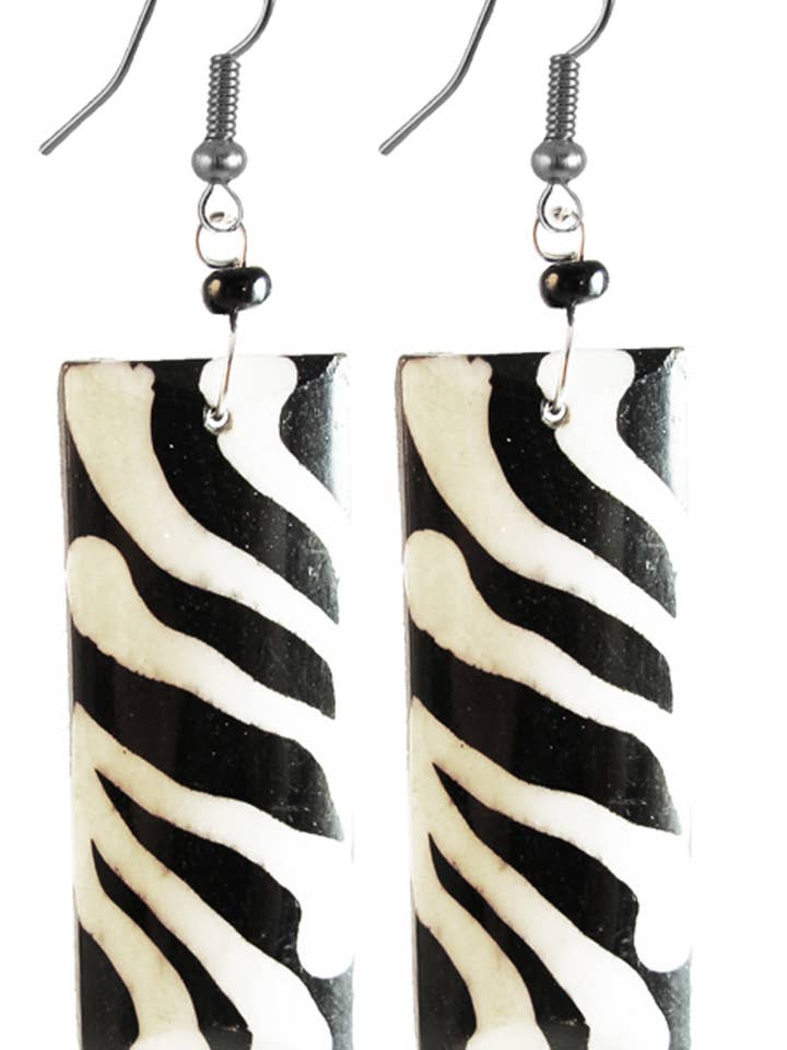 Rectangle Swirl Earrings for wholesale by Maisha