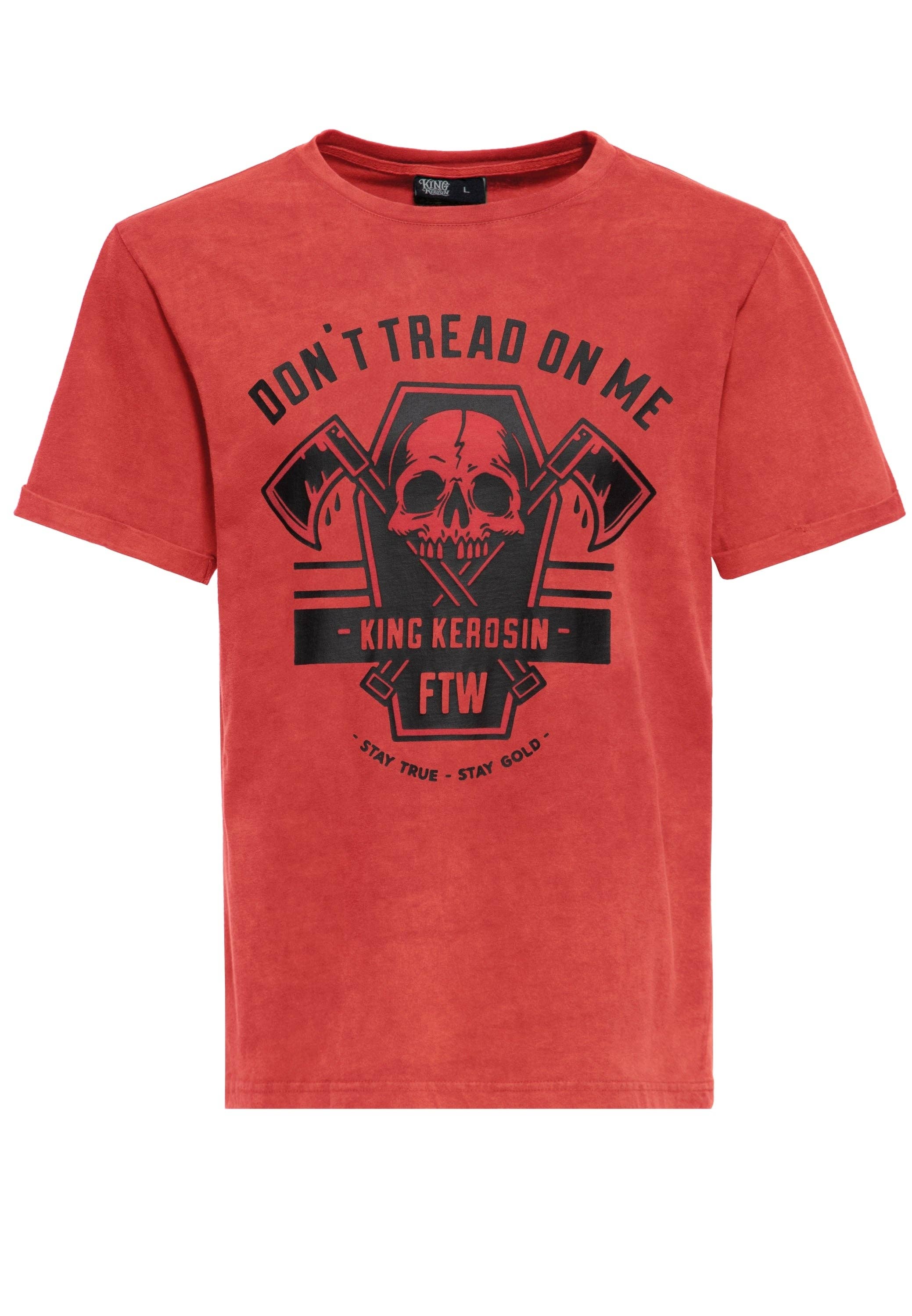 KING KEROSIN – wholesale T-shirts med screentryck – Unisex – Don't Tread On Me Syratvättad T-shirt8