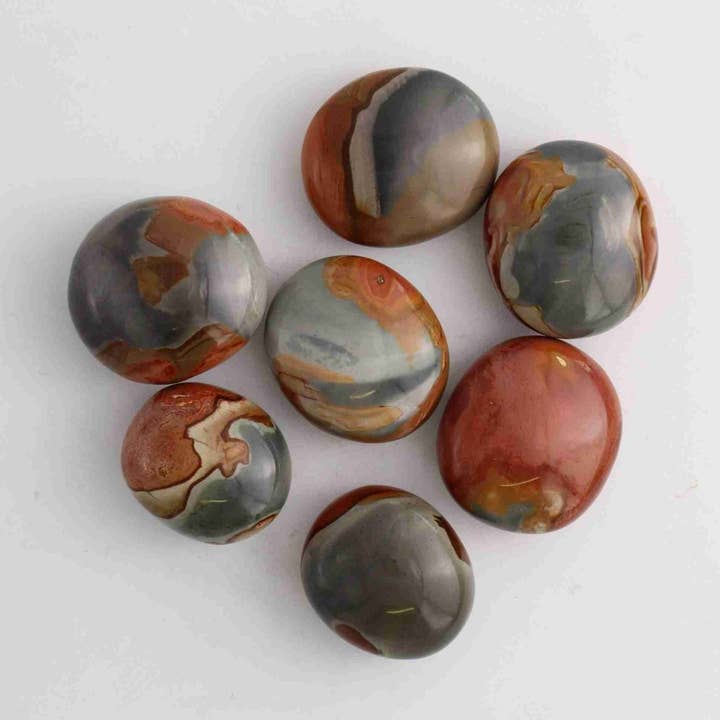1kg Polychrome Jasper Palm Stones for wholesale by Mi Esperanza Minerals