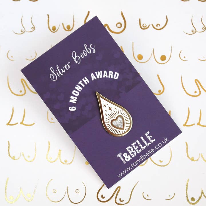 Drops of Magic - Épinglette en argent pour 6 mois d'allaitement pour la vente par T & Belle