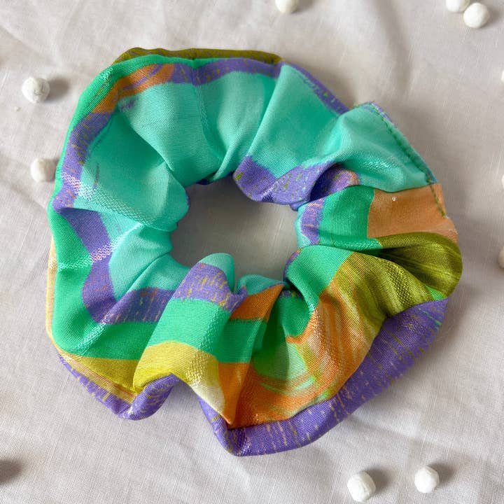 Multi-Colored Viscose Scrunchie | Ethically Handmade for wholesale by Not I But We