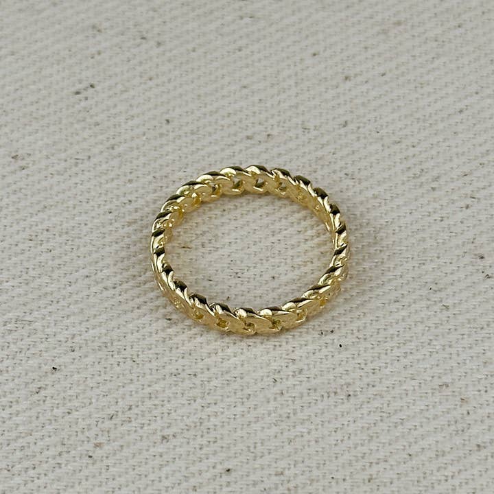 GoldFi - Wholesale Kettingringen - 18-karaats gouden gevulde Cubaanse kettingring van 2,5 mm5
