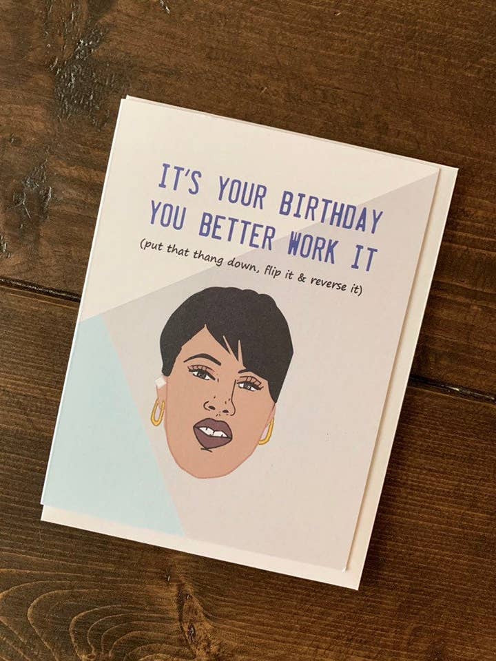 Missy Elliot Geburtstagskarte, Pass that Dutch Card, Missy Vergehen Karte, Hip-Hop-Karte für den Großhandel von Papermain