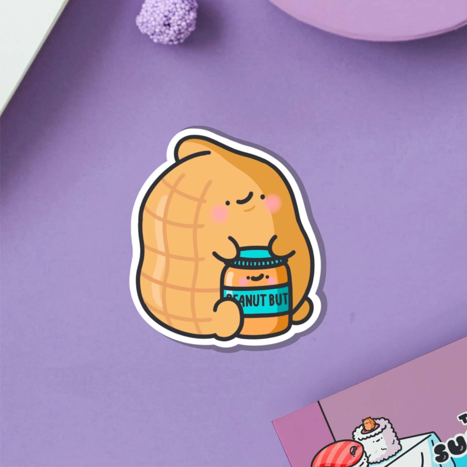 Toastedink – wholesale Sticker – Peanut Vinyl Sticker | Cute Stickers3