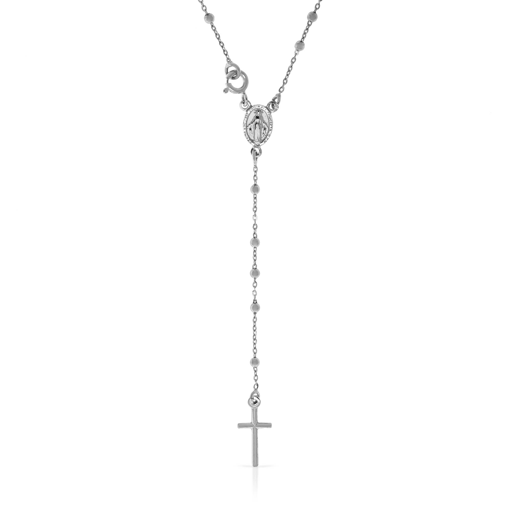 FIRENZE ARTEGIANI - Wholesale Pendant/Charm Necklace - Rosary Necklace with 925 Sterling Silver with silver beads4