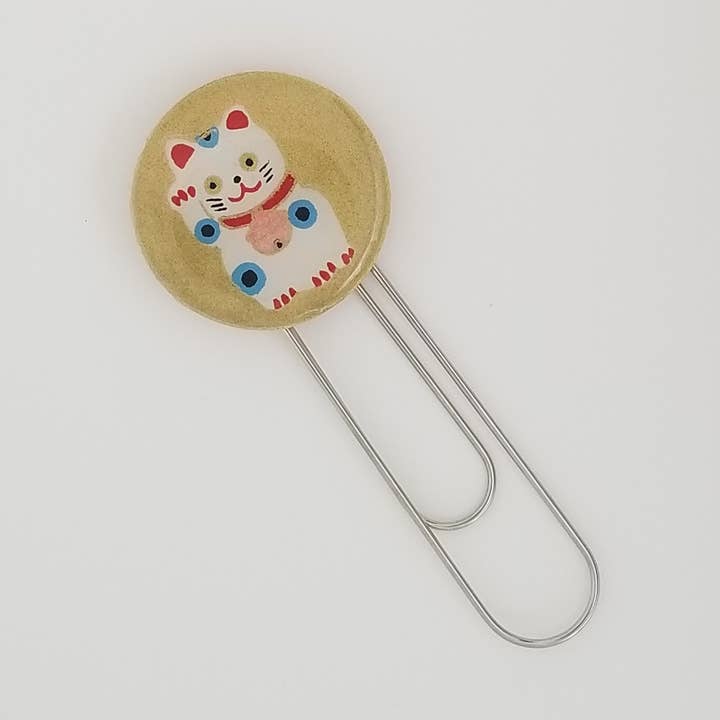 Chiyogami Maneki-Neko Bookmark for wholesale by Sweet Space Studio