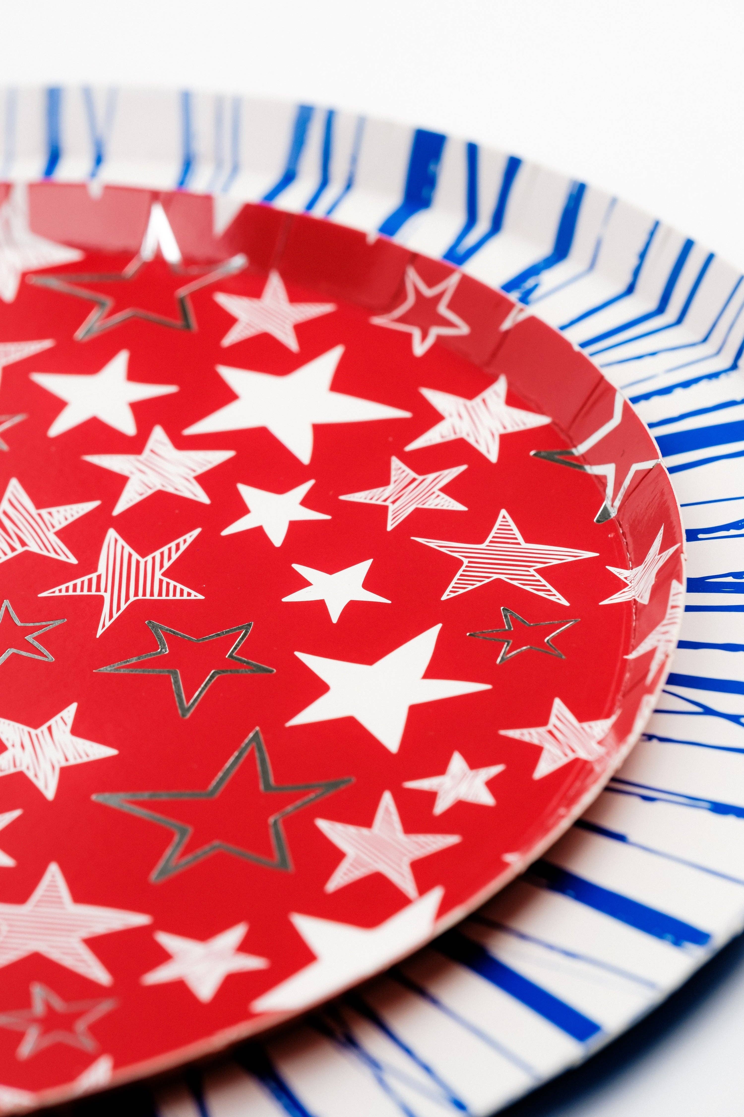 Gatherings by Curated Paperie - Venta al por mayor Platos desechables - Platos para cena Radiance Blue RAD24-DNP53