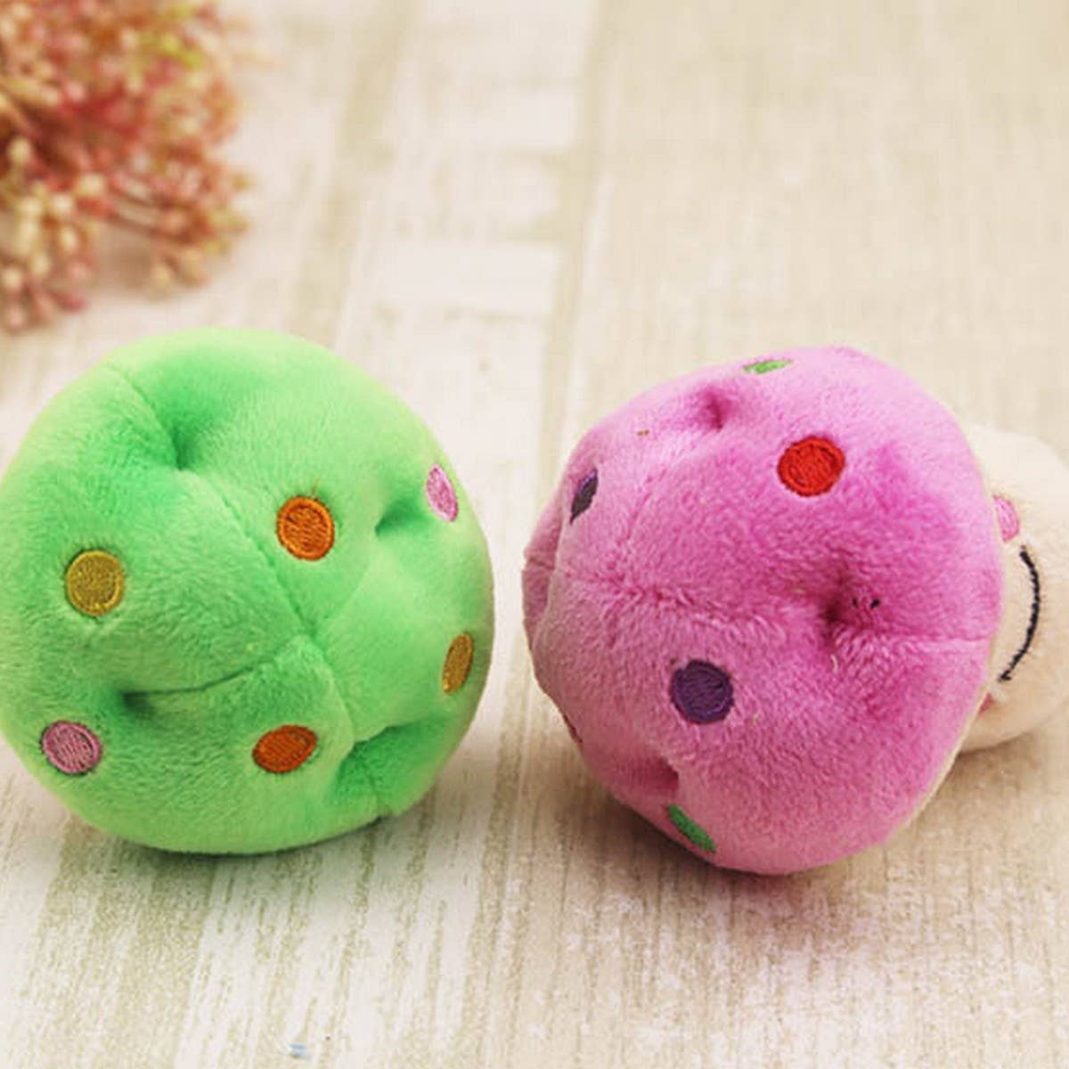 PAWPAWwholesale - Wholesale Pet Toy - Cat/Dog - Plush Mushroom Squeaky Toy for Dogs and Cats_CWMM109235