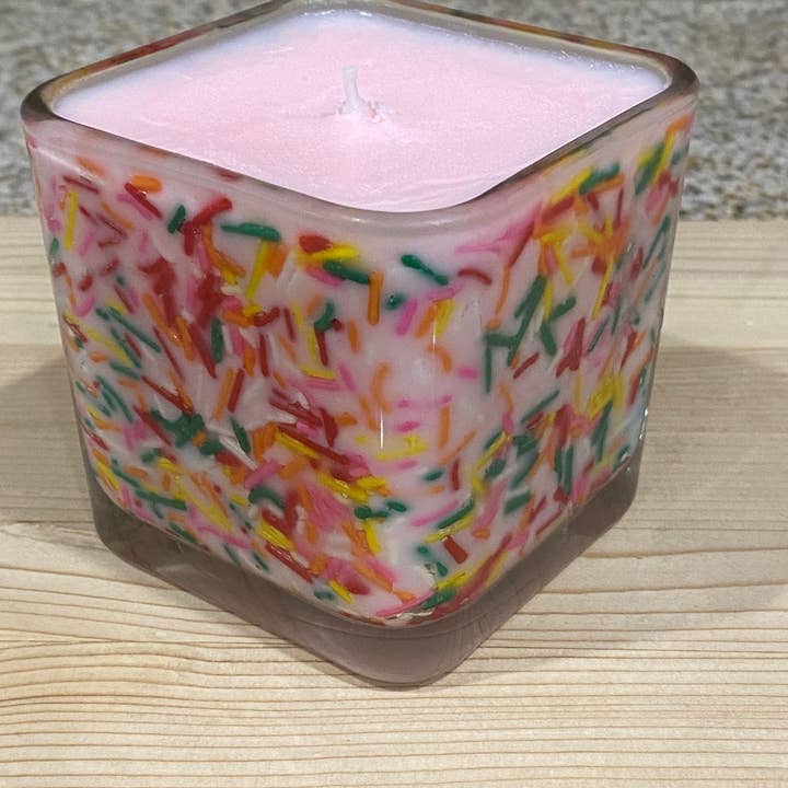 Sprinkles Candle - Handmade in Mulvane, KS for wholesale by Me Soy Happy Candle Co & More