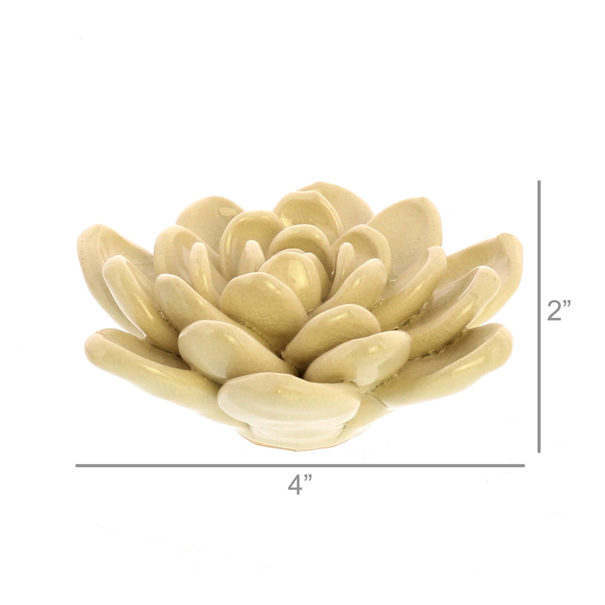 HomArt – wholesale Artificial plant – Ceramic Succulent - Cream1