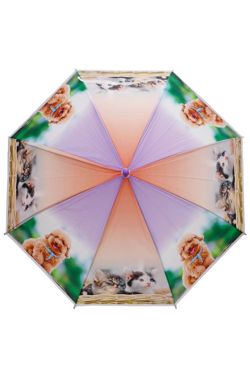 COME MOSTRATO Ombrello Traslucido in Eva con Stampa di Gattini e Cuccioli per Bambini in vendita all'ingrosso su Faire10