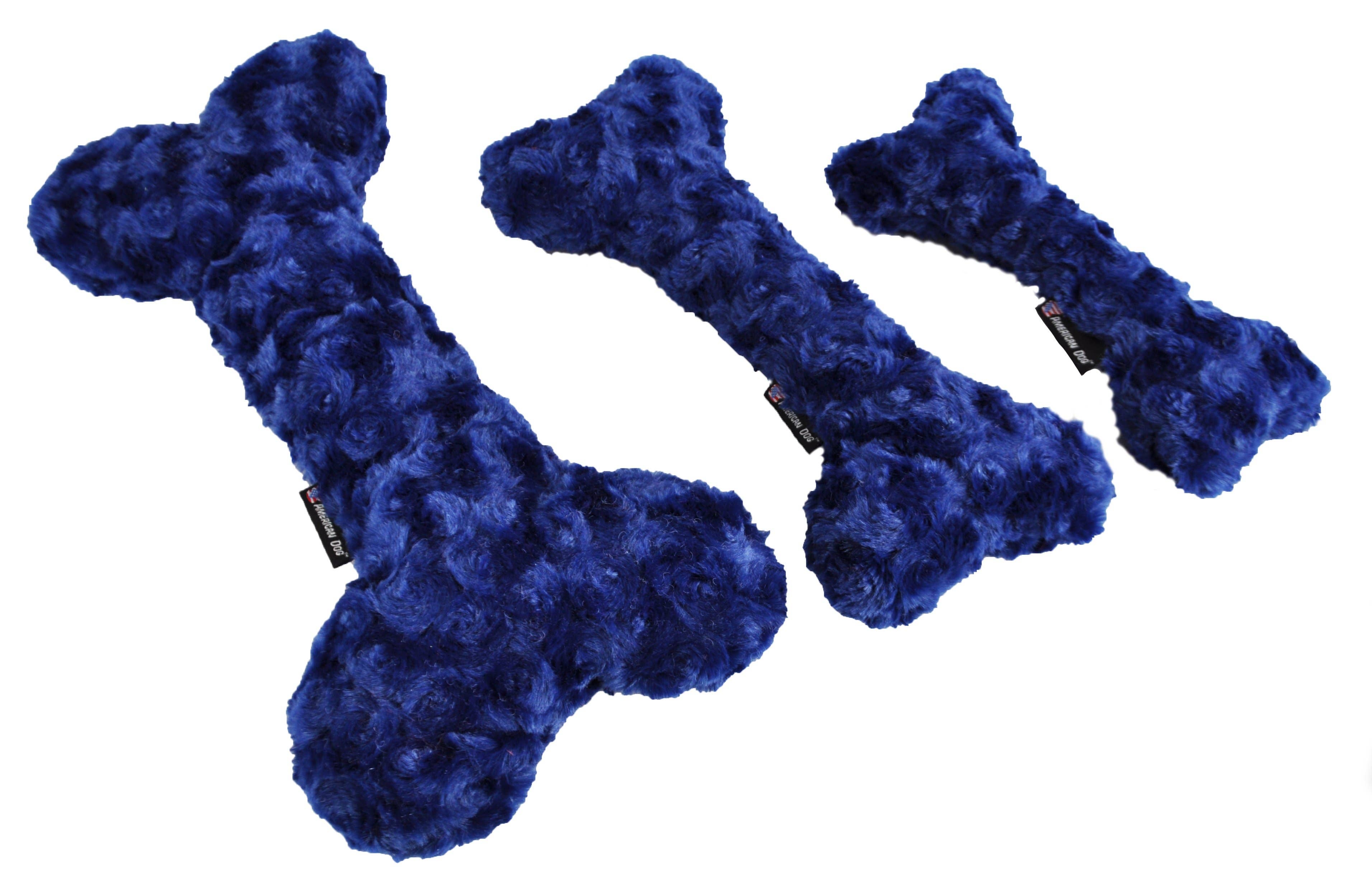 American Dog - Wholesale Pet Plush Toy - Dog - Nuggle Bone - Blue1