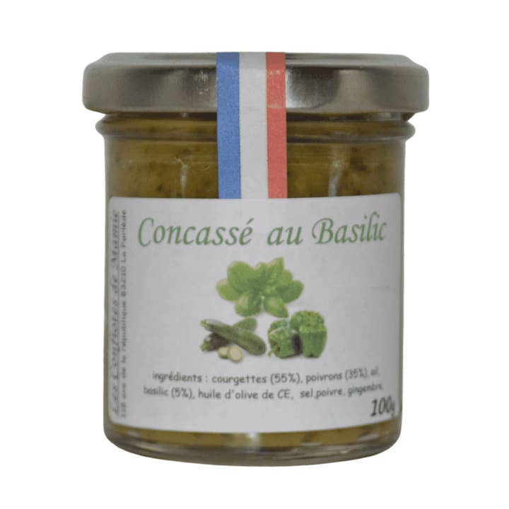 Crushed basil for wholesale by Les confiotes de mamie