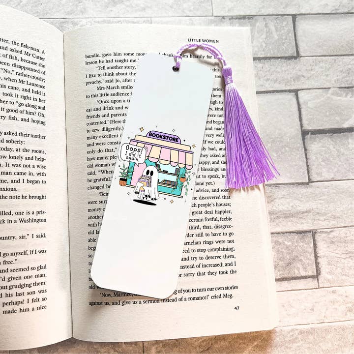 Cute handmade bookmark, funny bookmark, ghost bookmark for wholesale by Colourful CeCe