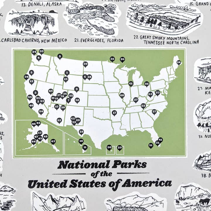 Brainstorm - Wholesale Art Print - U.S. National Parks Print4