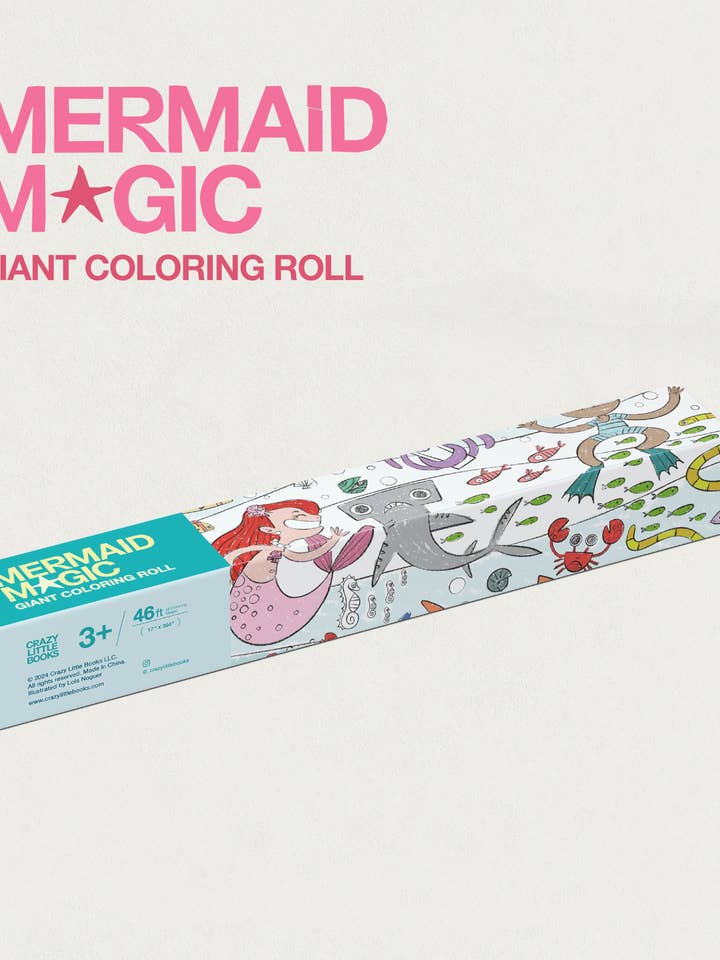 Mermaid Magic Coloring Roll for wholesale by Crazy Little Books