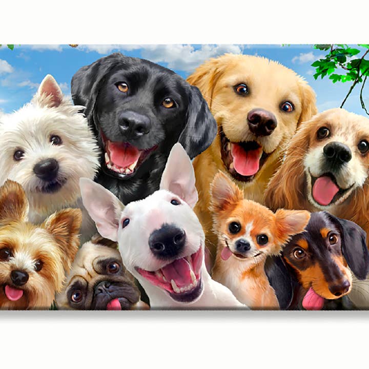 Silly Dogs Selfie on a Myne Card for wholesale by Myne Cards