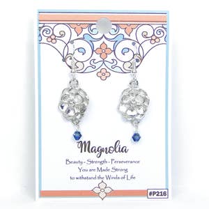 Lucina K. – Brincos de argola por atacado – Brincos de flor de magnólia de aço estanho1