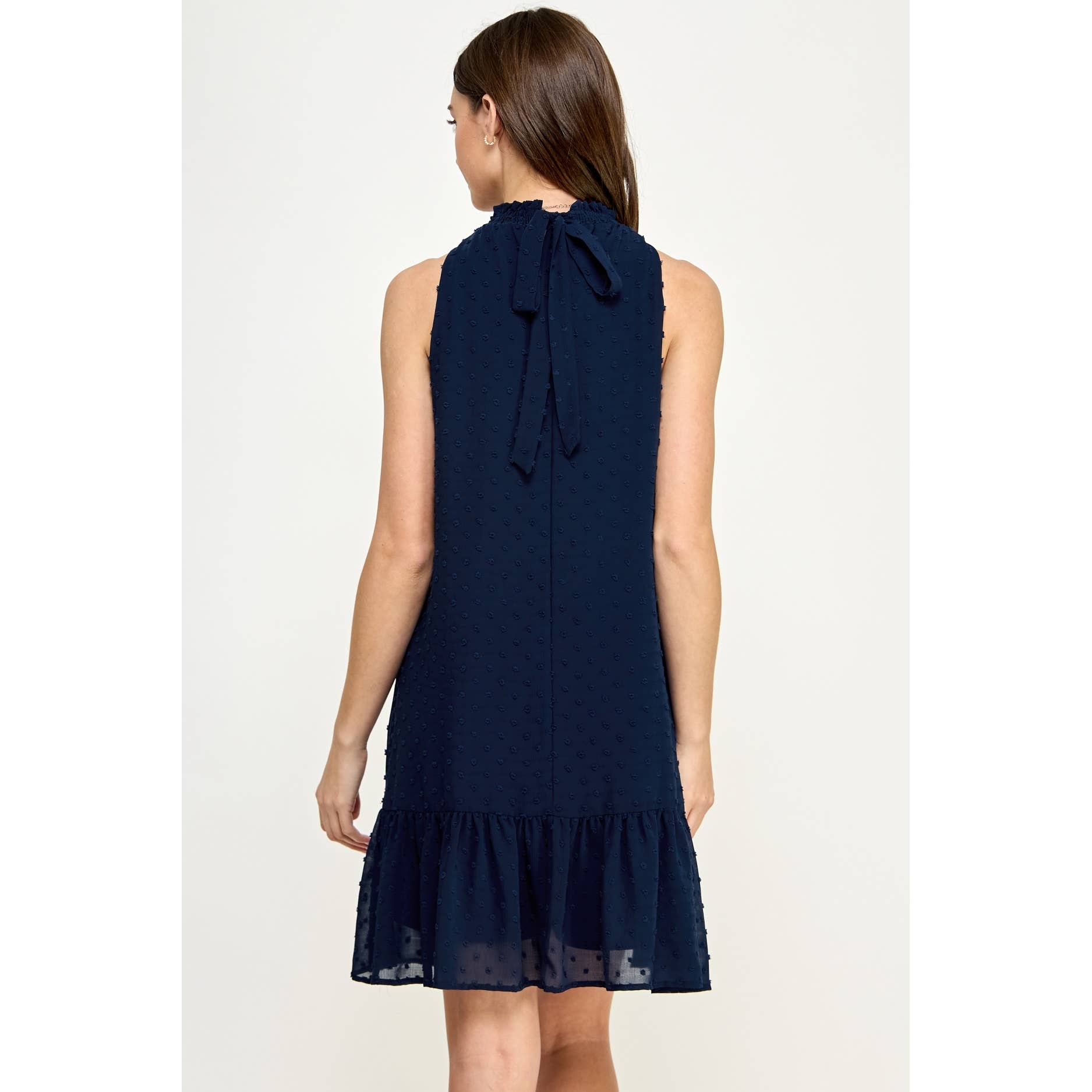 Hello Miz - Vente Robe - Robe de maternité à col montant en plumetis avec volant2