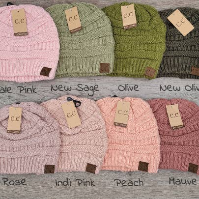 Treasure Bank - Wholesale Beanie - Women's - C.C CLASSIC SOLID RIBBED KNITTED BEANIE