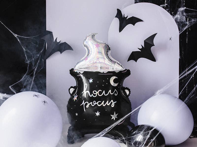 Ellie's Party Supply – Balão por atacado – Balão de Alumínio em Formato de Caldeirão - Decoração de Festa Halloween Hocus Pocus | 48,3 x 80 cm2
