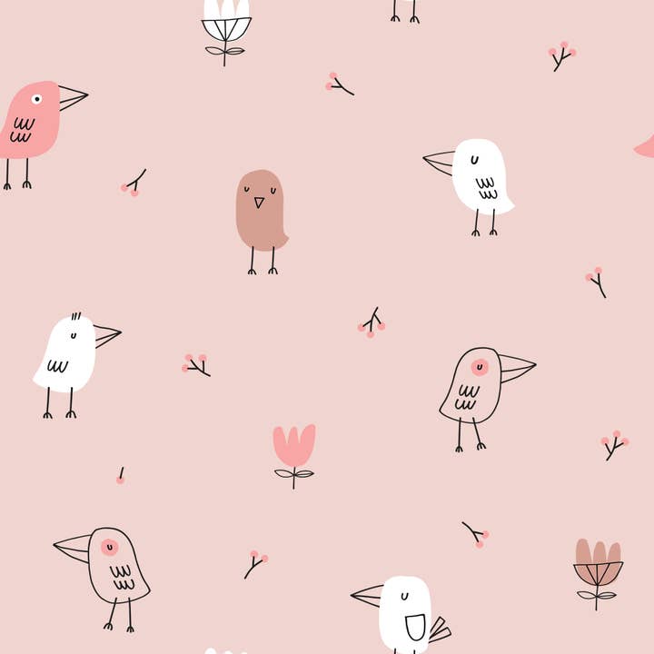 Bloemblaadje roze Babyjumpsuit met ruches en ritssluiting voor vogels (biologische jersey) voor groothandel op Faire1