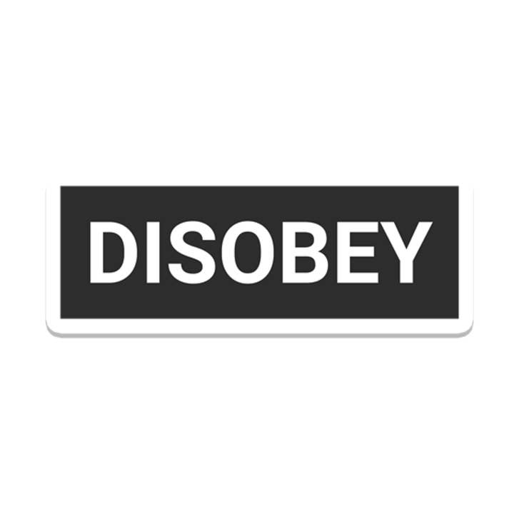 Ungehorsam | Politik | Wasserdichter Aufkleber für den Großhandel von SlapPolitics Stickers