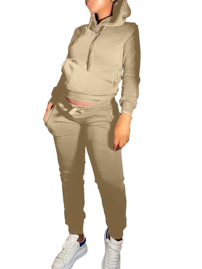 MB Fashion Wholesale - Wholesale Lounge Set - Women's - MB FASHION Casual Cozy Jogger Set with Hoodie 274R28