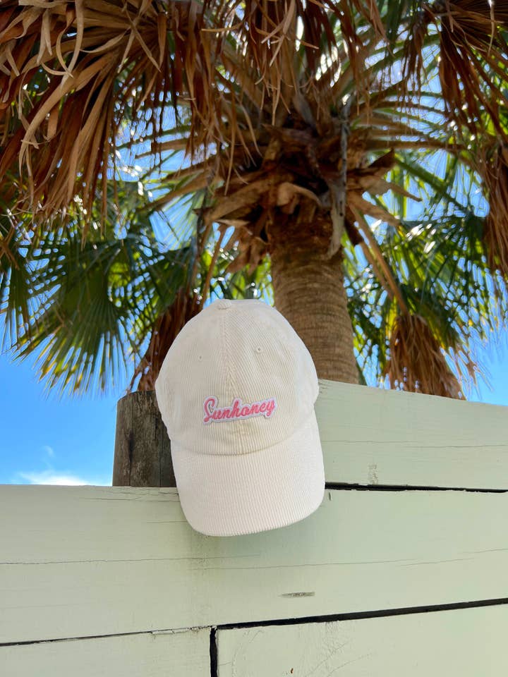 Sunhoney White Corduroy Hat for wholesale by Sunhoney