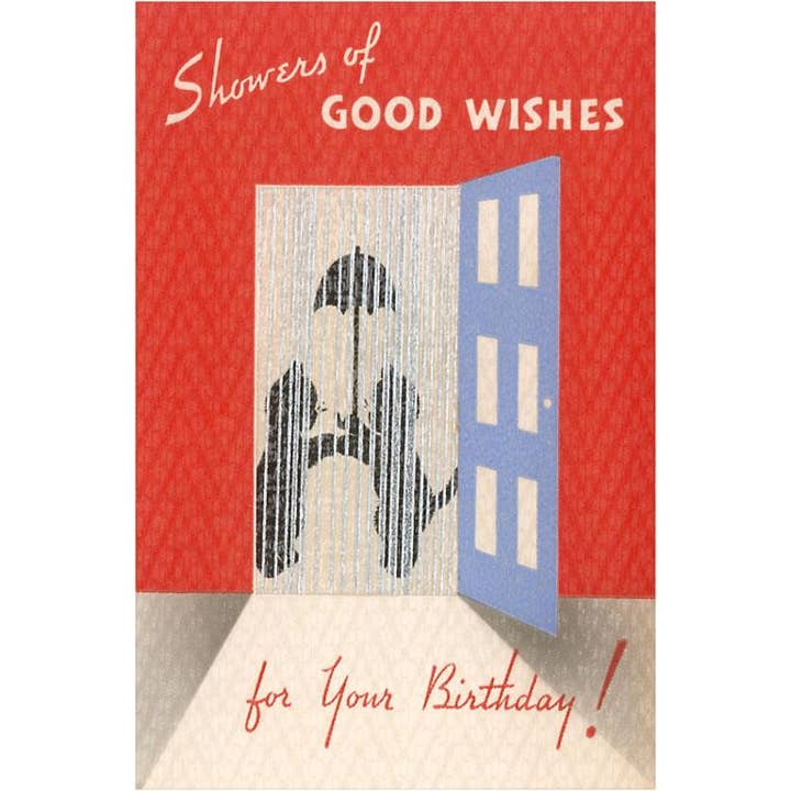 Cartão de Felicitações HB-251 Chuvas de Bons Desejos para o Teu Aniversário por atacado de Found Image Press