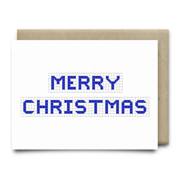 Feliz Navidad | Houston Blue Tile Card para venta al por mayor de Anvil Cards