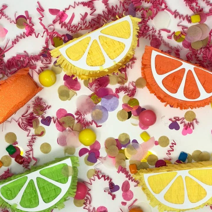 My Soiree Designs - Wholesale Party Favor - Fruit Mini Piñata, Twotti Frutti Piñata, Pineapple Piñata, Orange Piñata, Lemon Piñata, Lime Piñata, First Fiesta