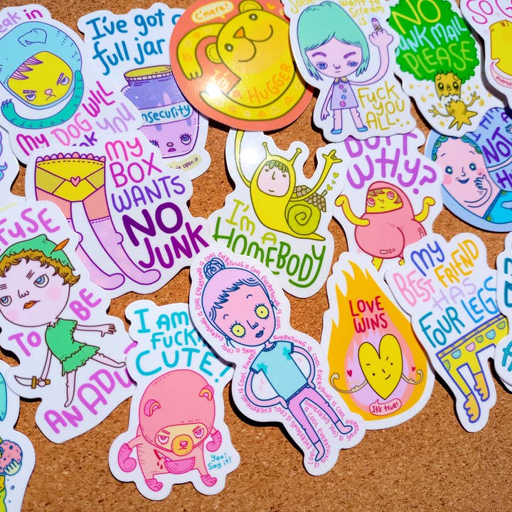 Chika Ando Illustration - Wholesale Phone & Laptop Stickers - Fudge Censorship Sticker6