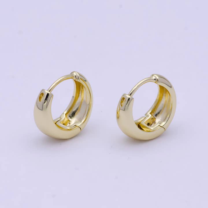 Aim Eternal - Wholesale Huggie Earrings - 14K Gold Filled Hypoallergenic Huggie Minimalist Hoop Earrings T-135