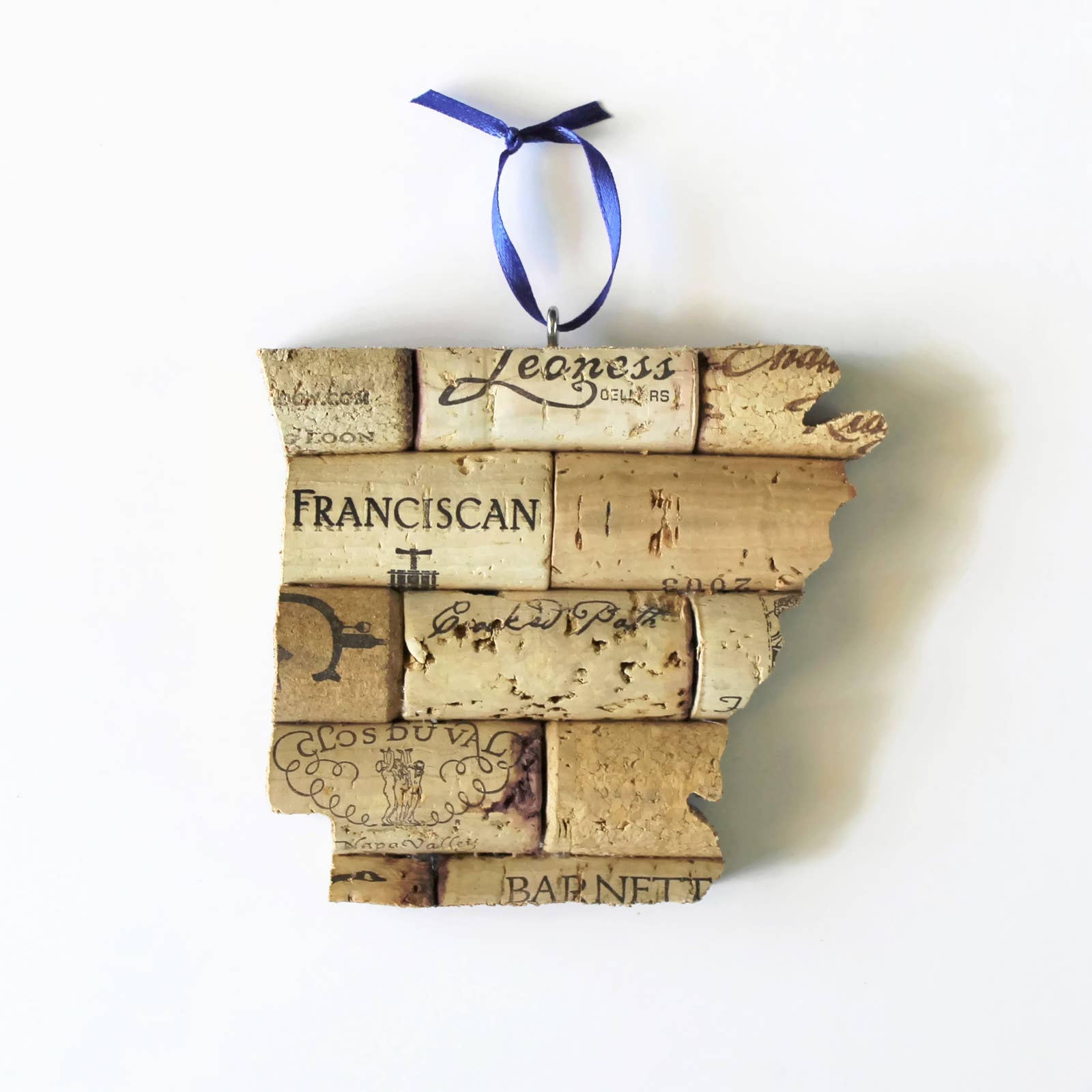 Desert Coastal Studios - Wholesale Ornament - Pick Your State Wine Cork Ornament - Gift for Wine Lover37