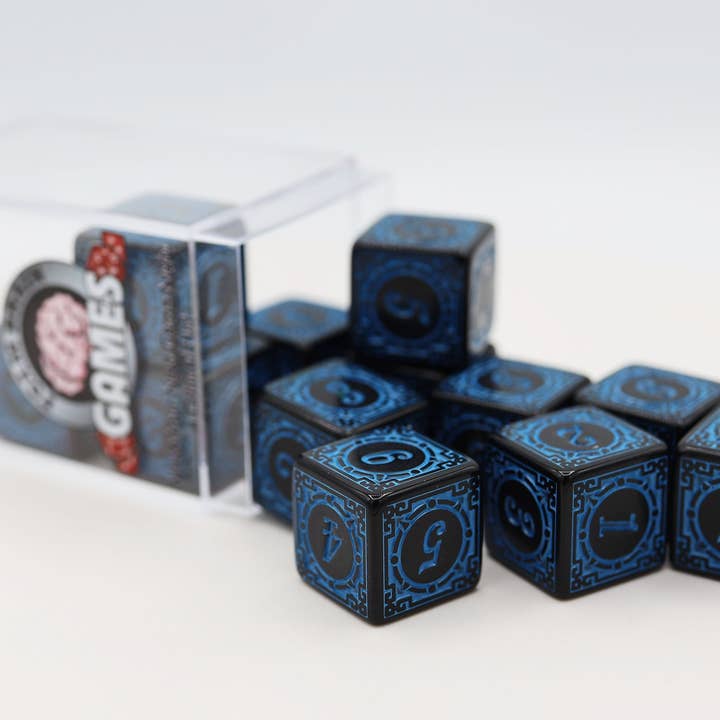 Foam Brain Games - Wholesale Dice - 12 piece D6s - Magic Burst Blue1
