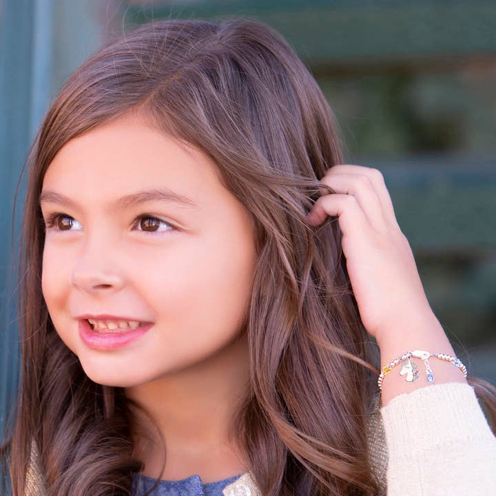 Cherished Moments - Vente Bracelets à breloques/pendentifs - Bracelet licorne arc-en-ciel en argent sterling pour petites filles2