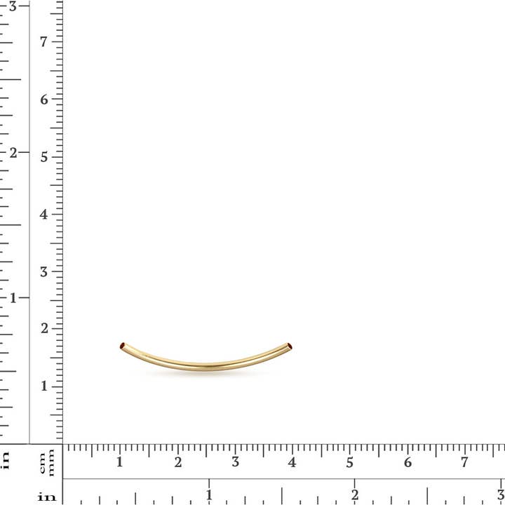 Plazko - Wholesale Craft Supplies - 14Kt Gold Filled Curved Tube 30x2mm (1.5mm ID) - 5pcs/pack1