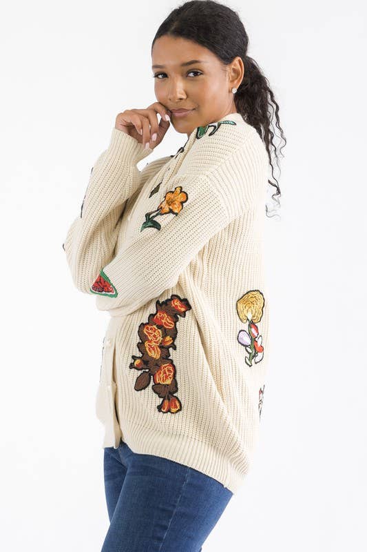 H&H Fashion Inc. – wholesale Cardigan – Women’s – W1602 - Button Down Patch Knit Cardigan12