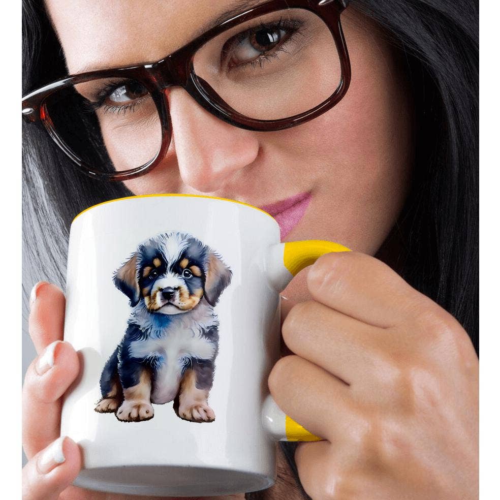 3dRose - Wholesale Coffee Mug - 3dRose, Cute St. Bernard Puppy Illustration, Mug1