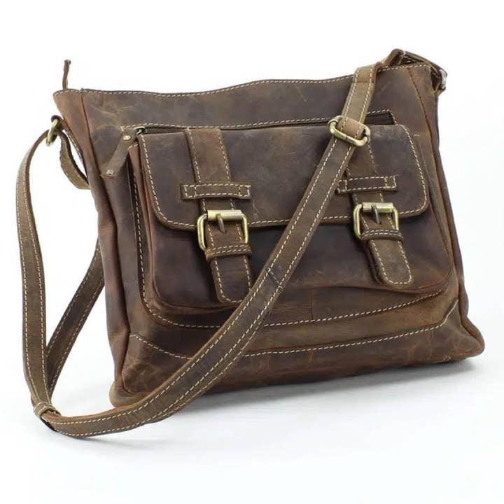 Hunter Læder Skuldertaske - CC15 for engroshandel hos Viceroy Leathers