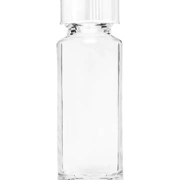 Best Bottles - Wholesale Travel Container - Clear Cylinder Glass Bottle with Short Plastic Cap - 5ml