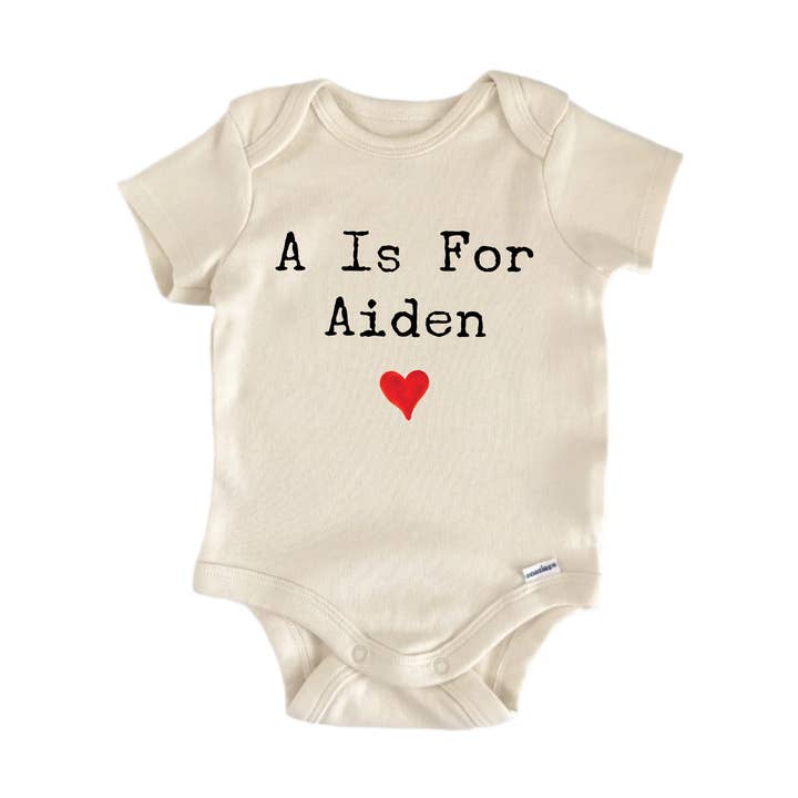 North Fork Forager LLC - Wholesale Bodysuit (Non-Footed) - Baby - A Is For Aiden - Baby Bodysuit0
