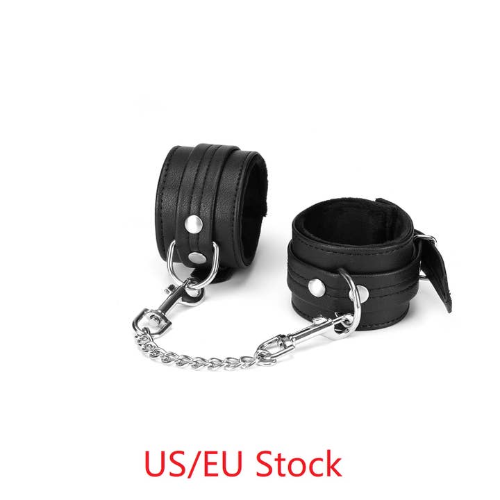 Black Bond Wrist Cuffs with Soft Lining for wholesale by Liebe Seele
