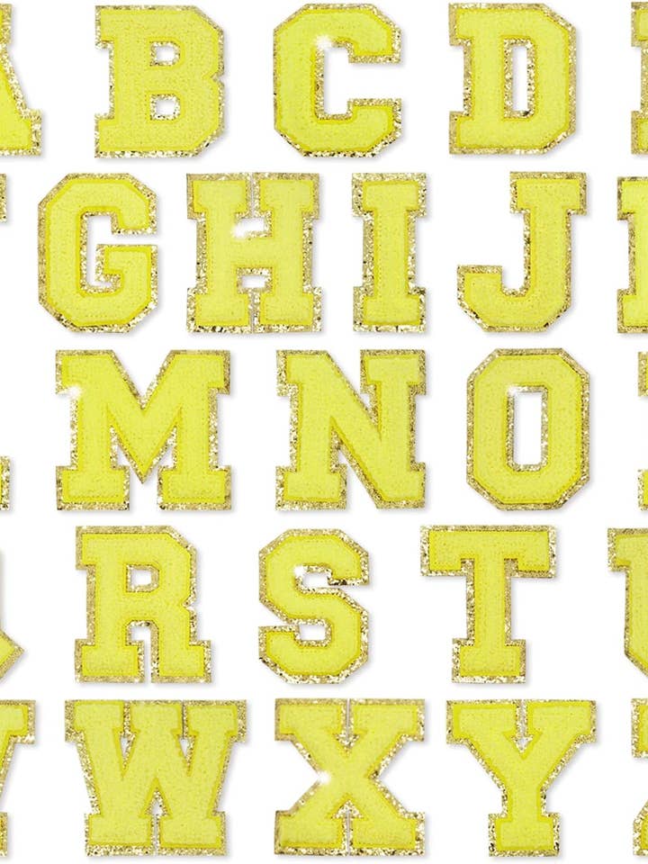 Self Adhesive Chenille Letters Patches for wholesale by Threaded Pear