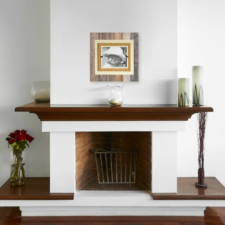 Beach Frames LLC – Engroshandel Billedramme – A1 Moderne ramme i bondegårdsstil m/ creme- og burlap-bagplader4